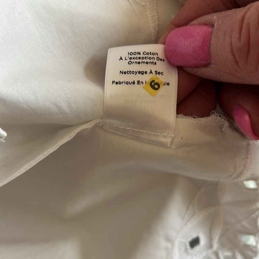 Talbots Women’s White Blouse Tunic Size Large NWOT - Picture 4 of 9